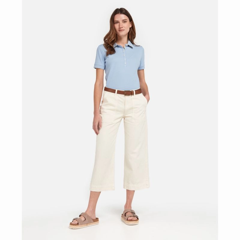 Big Hot Sale Flash Deal Alert Barbour Southport Ladies Cropped Jean - Ecru