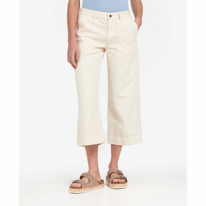 Barbour Southport Ladies Cropped Jean - Ecru Exclusive Hot Pick