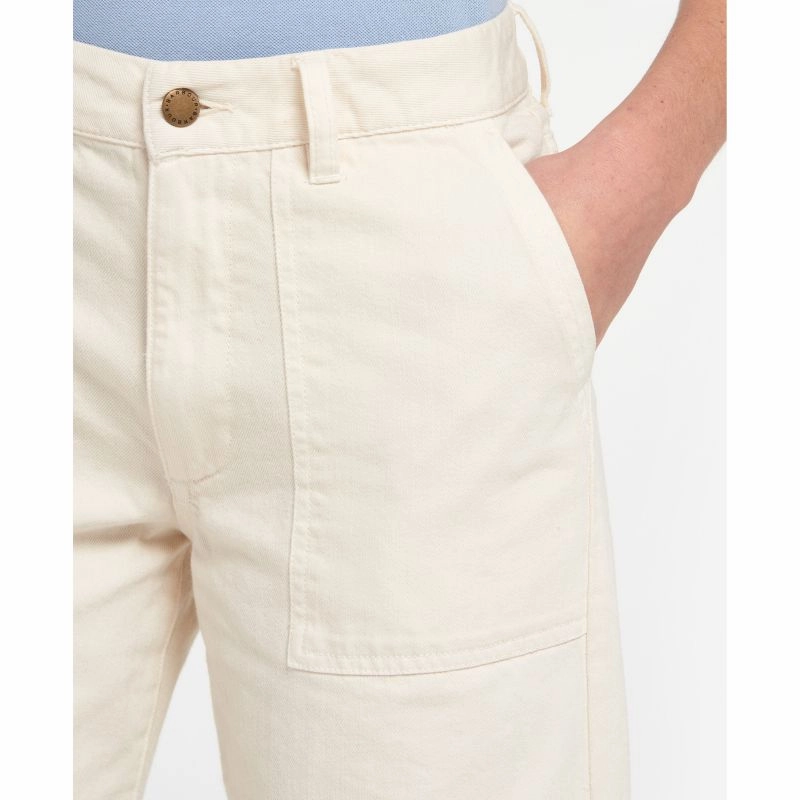 Barbour Southport Ladies Cropped Jean - Ecru Dont Miss These Savings