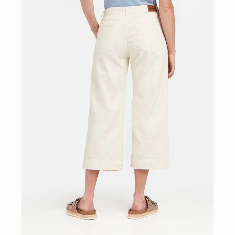Barbour Southport Ladies Cropped Jean - Ecru Today Only Steal Hot Offer Event