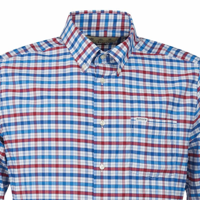 Big Savings Today Online Exclusive Offer Barbour Hallhill Performance Mens Shirt - Red
