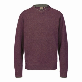 Grab Your Savings Musto Country V-Neck Mens Lambswool Jumper - Fig