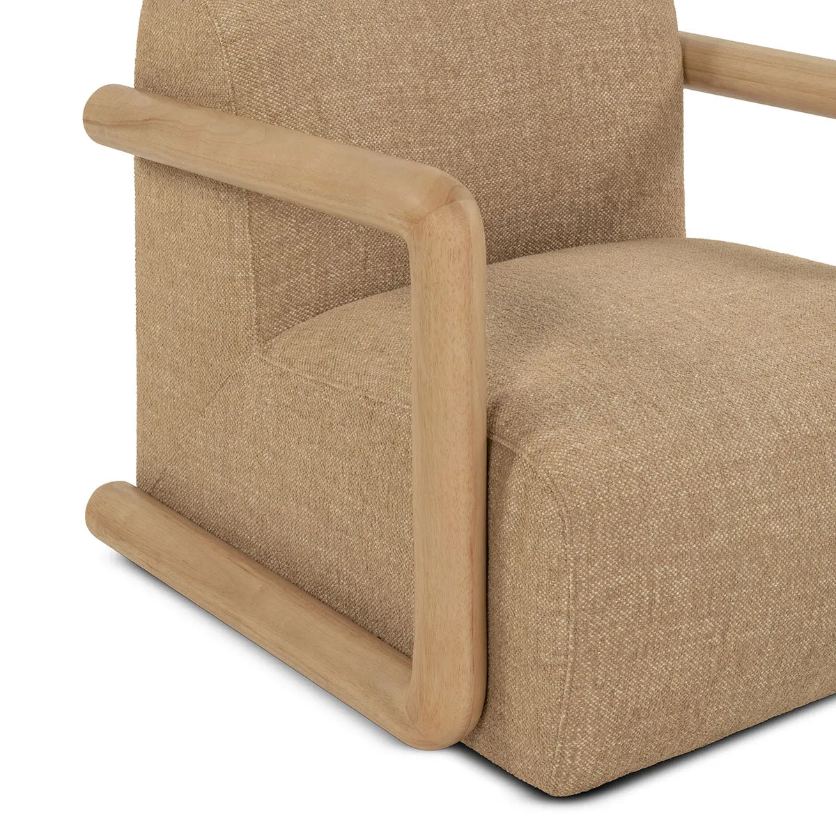 Hubert Textured Fabric Armchair