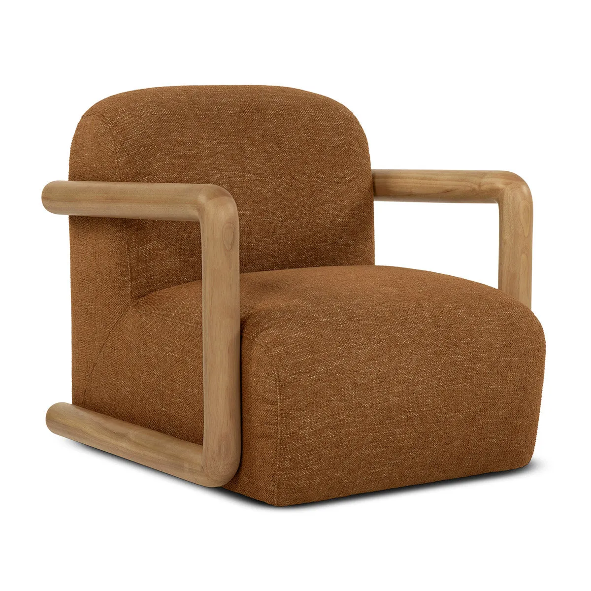 Hubert Textured Fabric Armchair