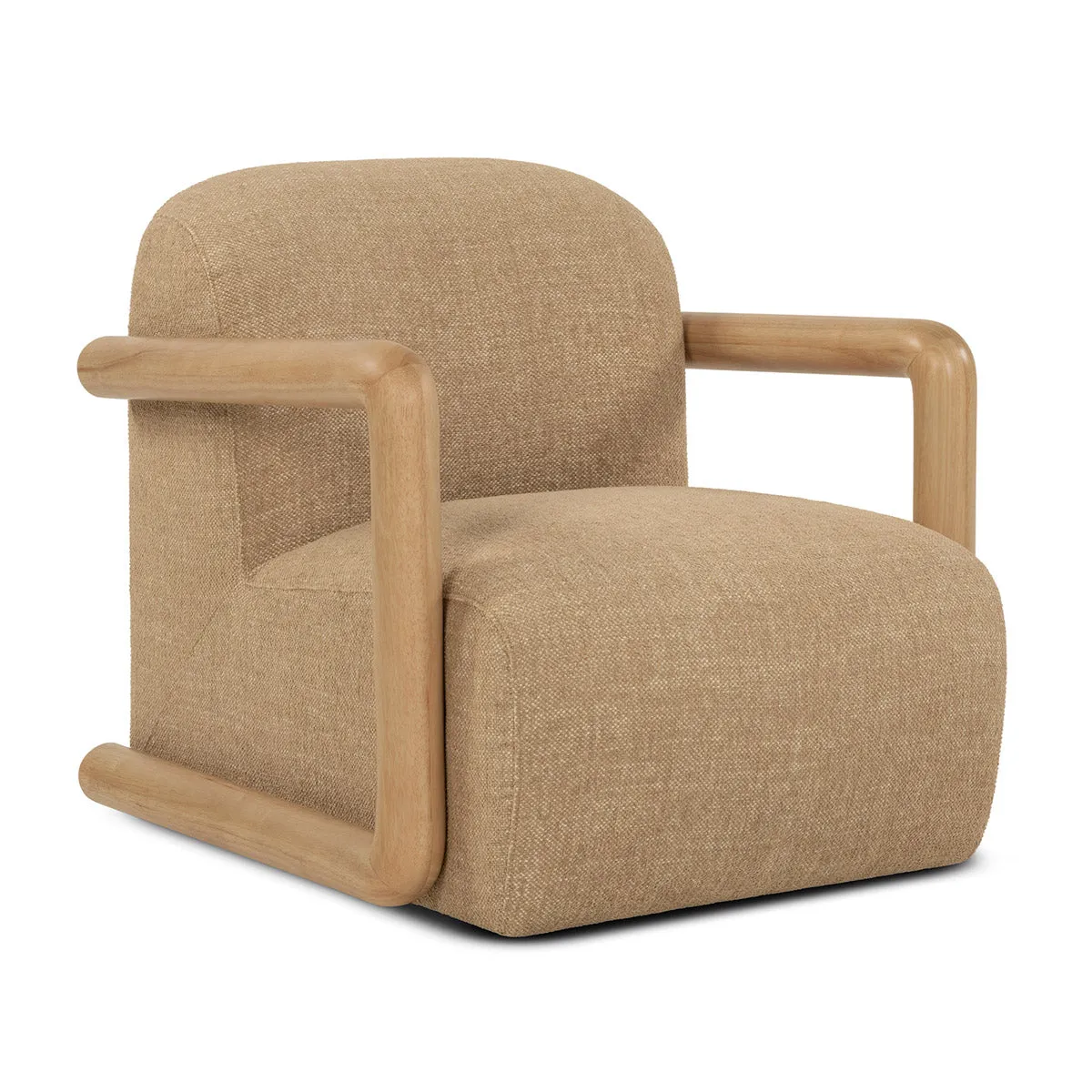 Hubert Textured Fabric Armchair