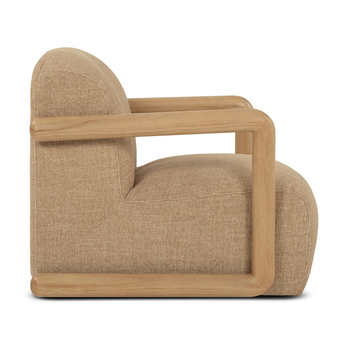 Hubert Textured Fabric Armchair