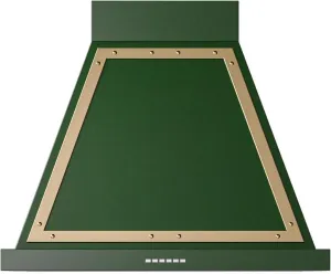 Ilve UANB30EGG Ilve Uanb30Egg Nostalgie 30" Hood In Emerald Green With Brass Trim