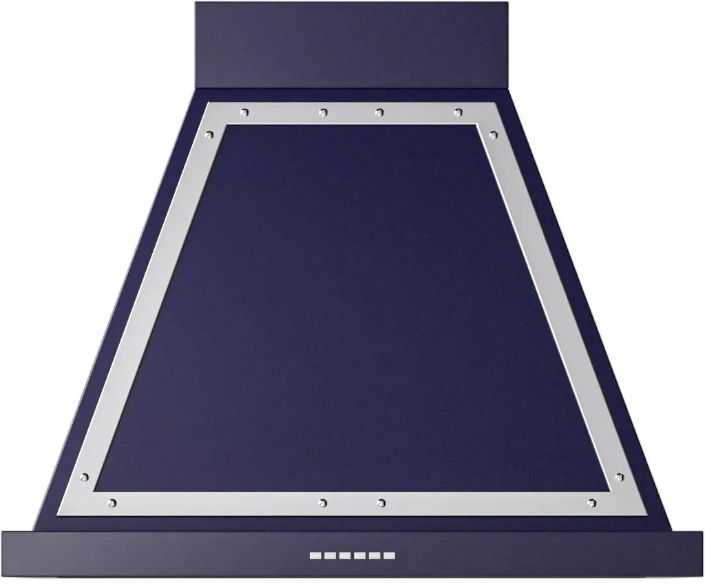 Ilve UANB30MBC Ilve Uanb30Mbc Nostalgie 30" Hood In Midnight Blue With Chrome Trim