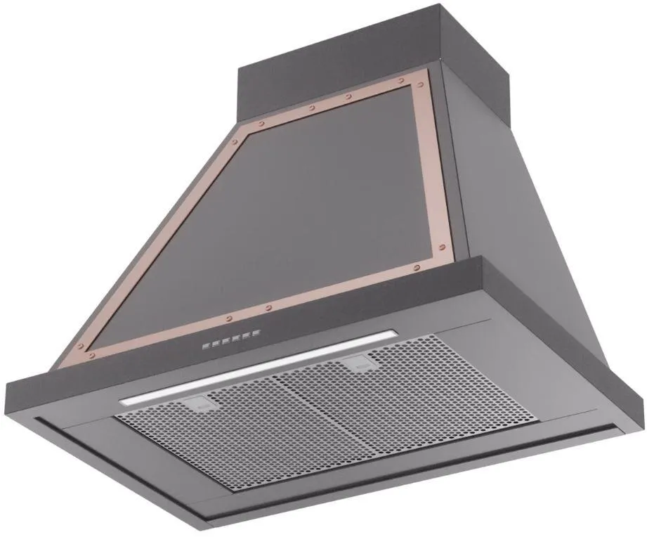 Ilve UANB30MGP Nostalgie 30 Inch Matte Graphite Wall Mount Range Hood