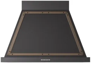 Ilve UANB36BKB Nostalgie 36 Inch Glossy Black Wall Mount Range Hood
