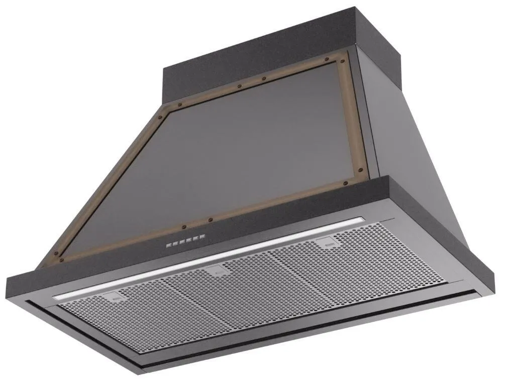 Ilve UANB36BKB Nostalgie 36 Inch Glossy Black Wall Mount Range Hood