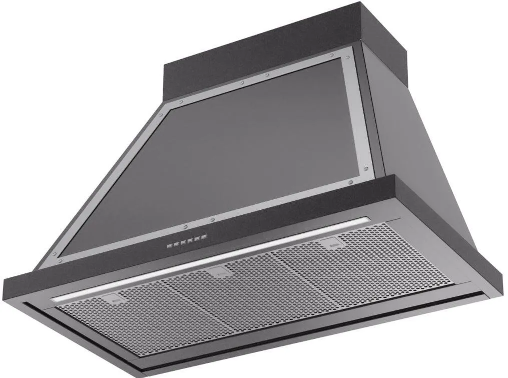 Ilve UANB36BKC Nostalgie 36 Inch Glossy Black Wall Mount Range Hood