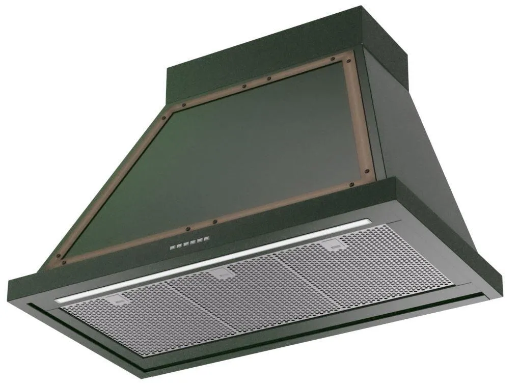 Ilve UANB36EGB Nostalgie 36 Inch Emerald Green Wall Mount Range Hood