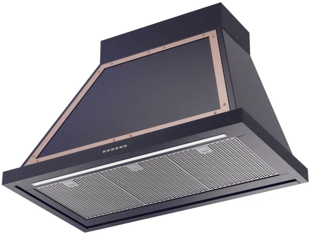 Ilve UANB36MBP Nostalgie 36 Inch Blue Wall Mount Range Hood