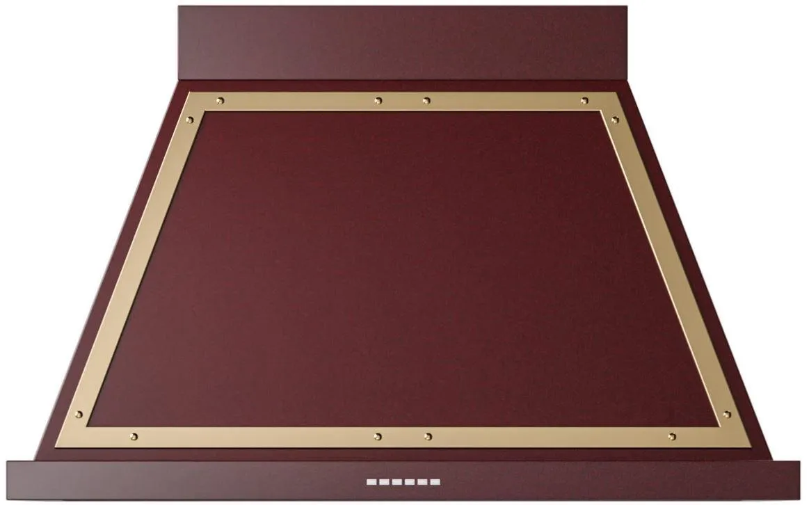 Ilve UANB40BUG Nostalgie 40 Inch Burgundy Wall Mount Range Hood
