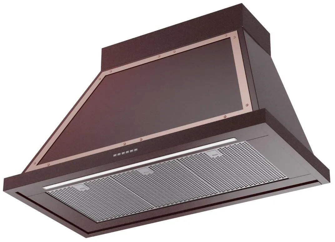 Ilve UANB40BUP Nostalgie 40 Inch Burgundy Wall Mount Range Hood