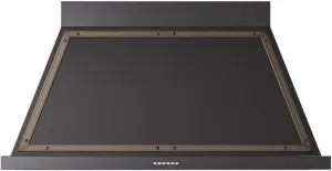 Ilve UANB48BKB Nostalgie 48 Inch Glossy Black Wall Mount Range Hood