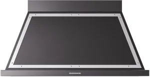 Ilve UANB48BKC Ilve Uanb48Bkc Nostalgie 48" Hood In Glossy Black With Chrome Trim