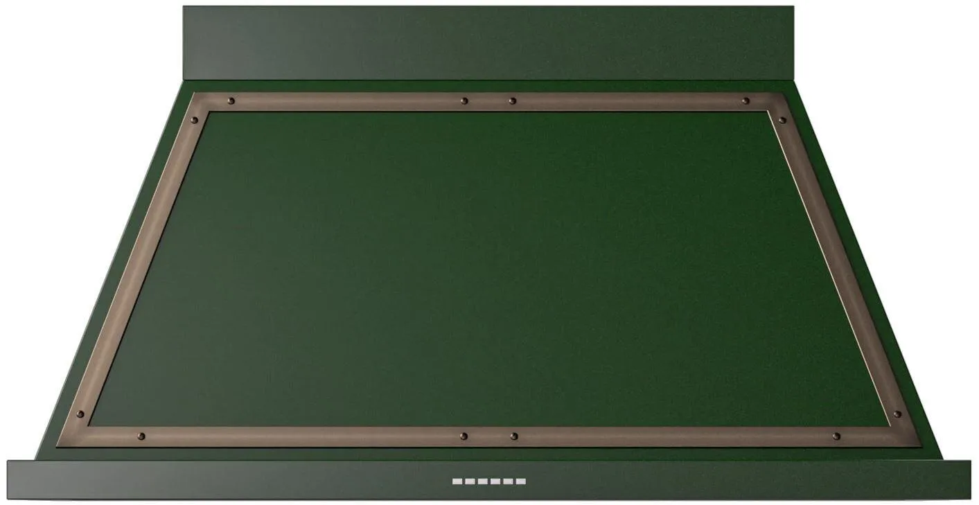 Ilve UANB48EGB Nostalgie 48 Inch Emerald Green Wall Mount Range Hood