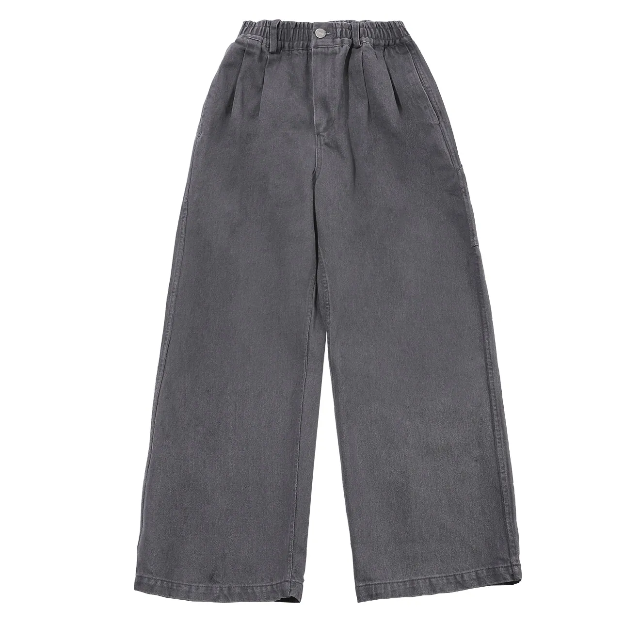 Kappy Two Tuck Wide Kation Pants Gray MustShop Sale Today Only Discount Alert