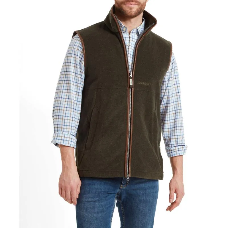 Schoffel Oakham Fleece Gilet - Dark Olive Shop Now Save Hot Sale Alert