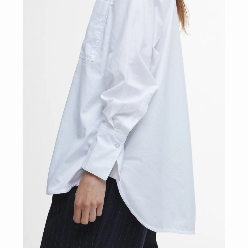 Barbour Josephine Ladies Shirt - White Exclusive Savings Event Todays Hot Savings