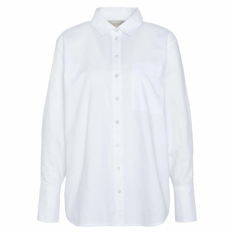 Barbour Josephine Ladies Shirt - White Special Savings Today Limited Edition Offer