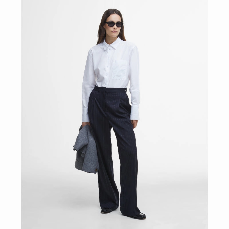 Hot Price Drop Gift Sale Event Barbour Josephine Ladies Shirt - White