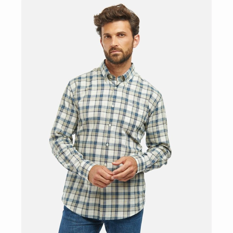 Barbour Sadle Mens Shirt - Stone Dont Miss Todays Deal Exclusive Online Offer
