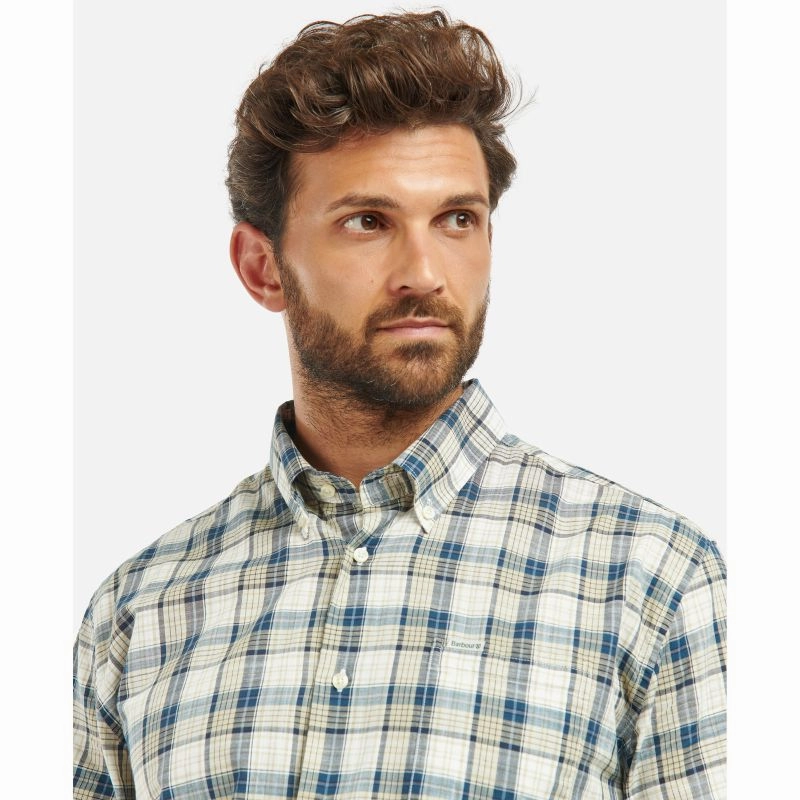 Best Seller Discount Barbour Sadle Mens Shirt - Stone