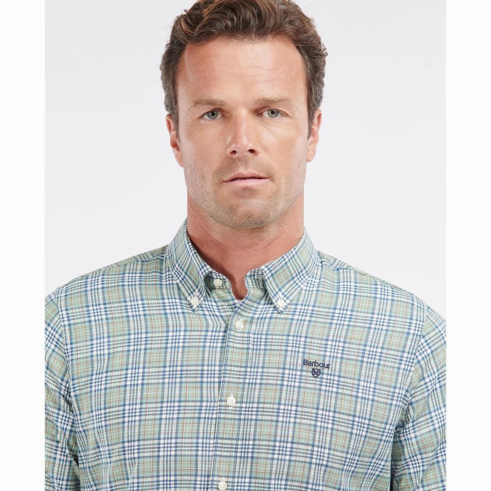Barbour Spillman Mens Shirt - Olive Special Price Offer Special Online Offer