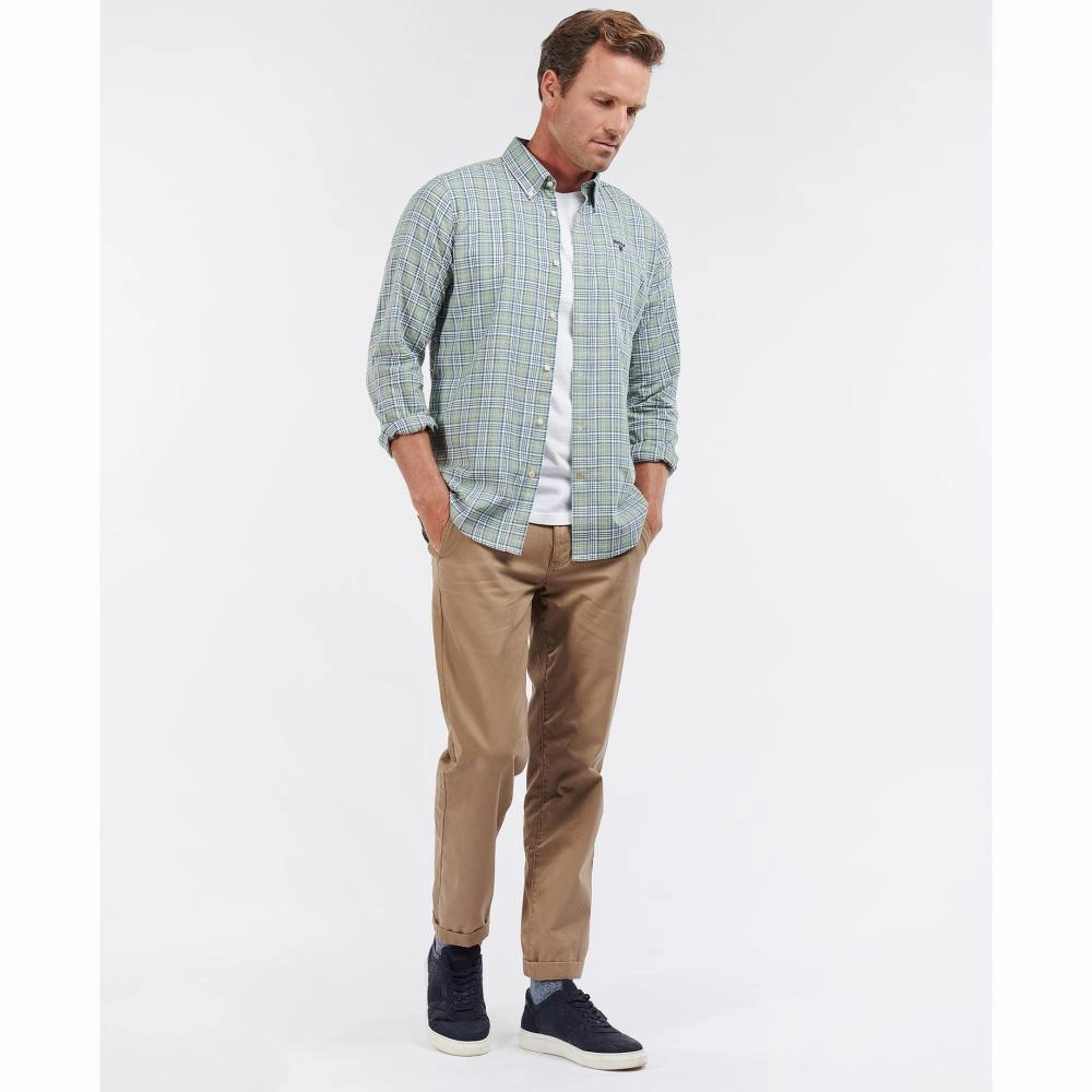 Shop Smart Deals Shop Grab Now Barbour Spillman Mens Shirt - Olive