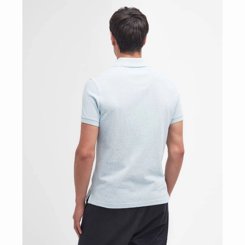 Clearance Alert Now Big Sale Today Barbour Tartan Pique Mens Polo Shirt - Niagara Mist