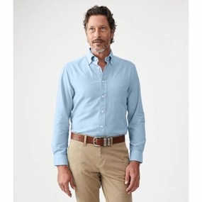 Big Sale Today R.M.Williams Collins Button Down Mens Shirt - Light Blue