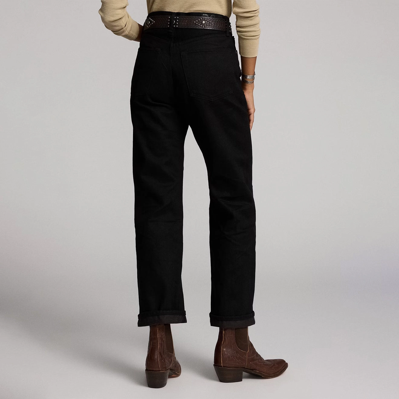 Save More Now Rrl By Ralph Lauren High Boy Fit Black Selvedge Jean Black
