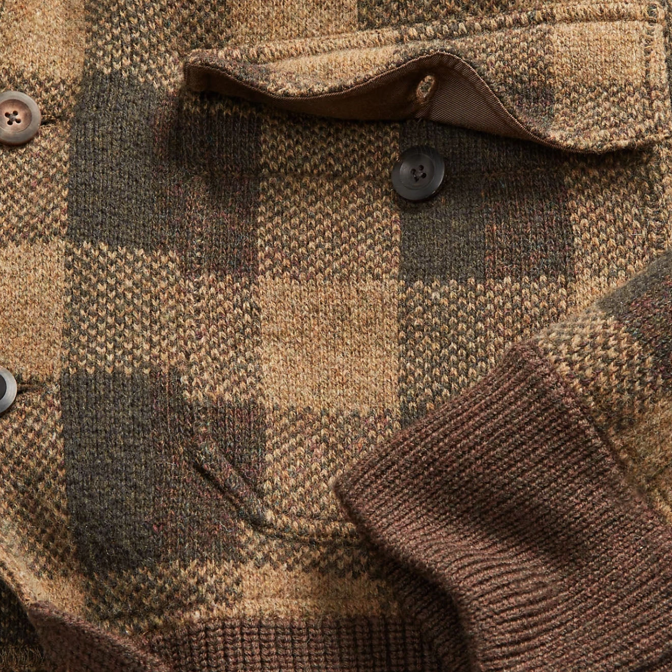 Rrl By Ralph Lauren Plaid Wool Jumper Jacket Olive Multi Surprise Discount Today Dont Miss Out