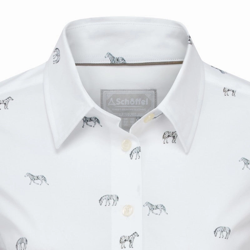Schoffel Ladies Norfolk Shirt - Zebra Print Grab It Now Clearance Blowout
