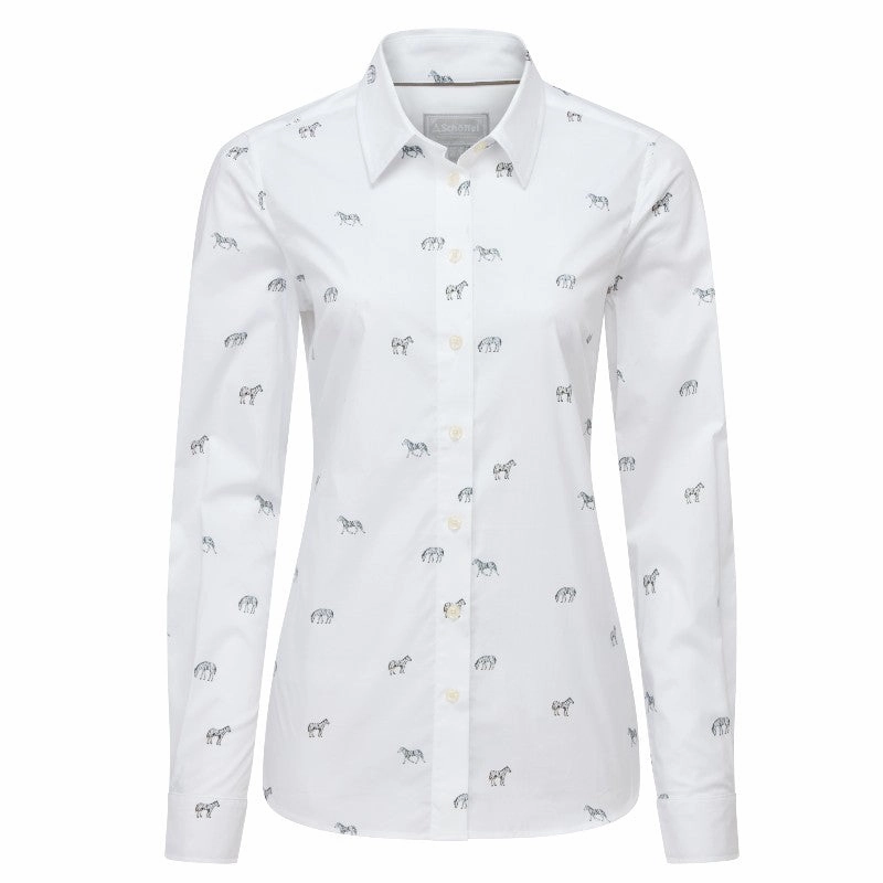 Schoffel Ladies Norfolk Shirt - Zebra Print Shop the Best Deals