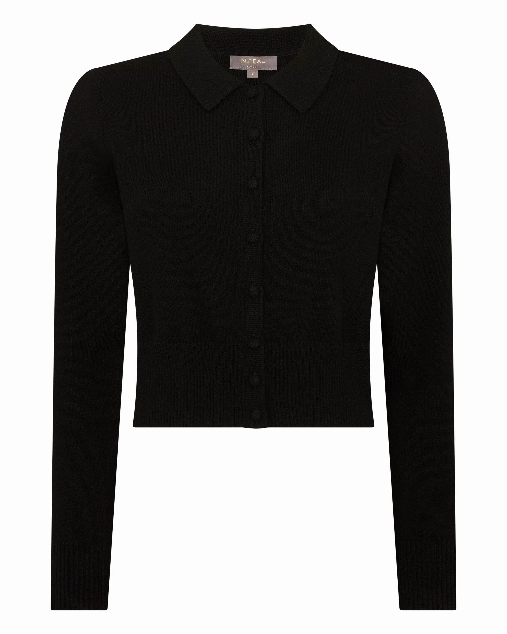 Women'S Thea Collared Cashmere Cardigan Black MustHave Steals