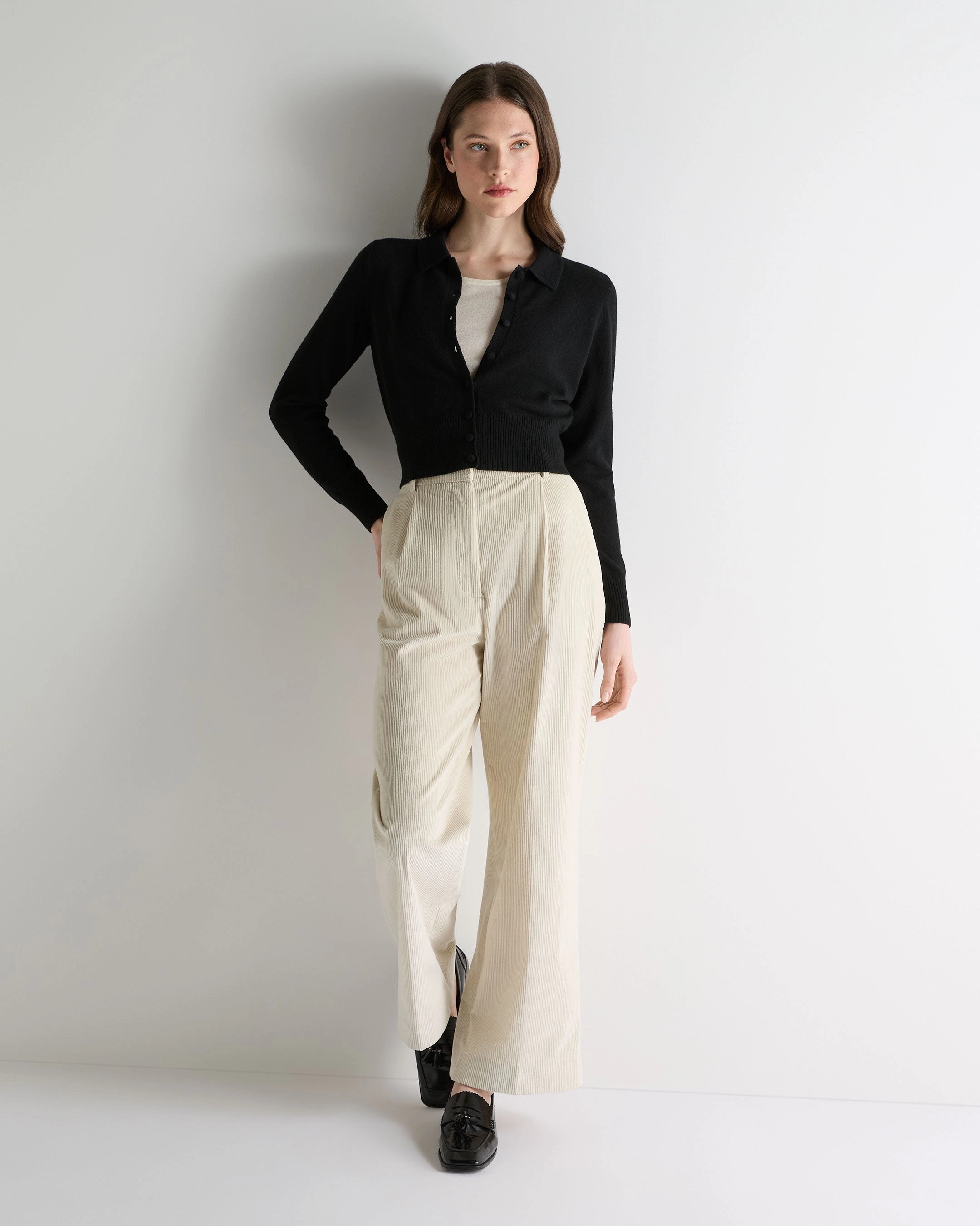Limited Offer Alert Hot Deals Today Women'S Thea Collared Cashmere Cardigan Black