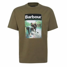 Grab It Now Barbour All-Weather Graphic Fit T-Shirt Mid Olive