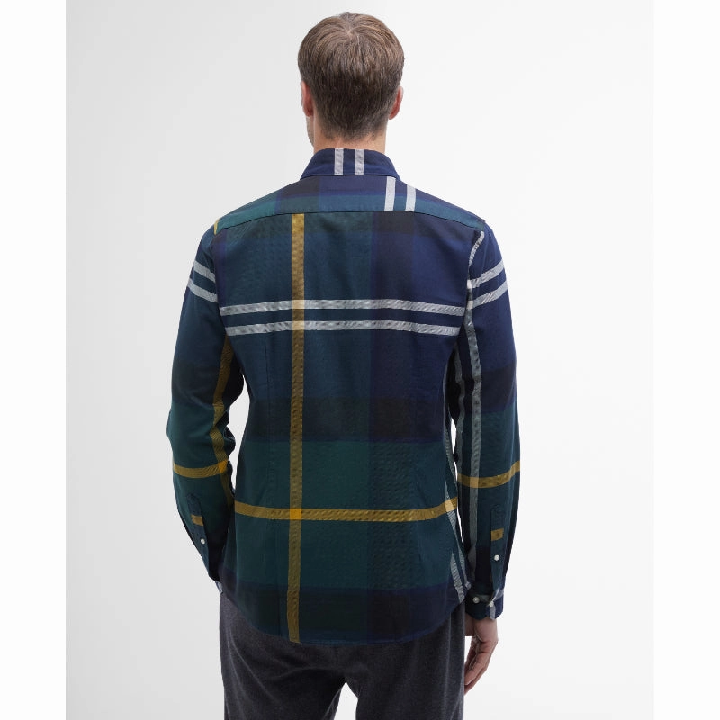 Flash Deal Today Trending Hot Deal Barbour Dunoon Mens Tailored Shirt - Seaweed Tartan