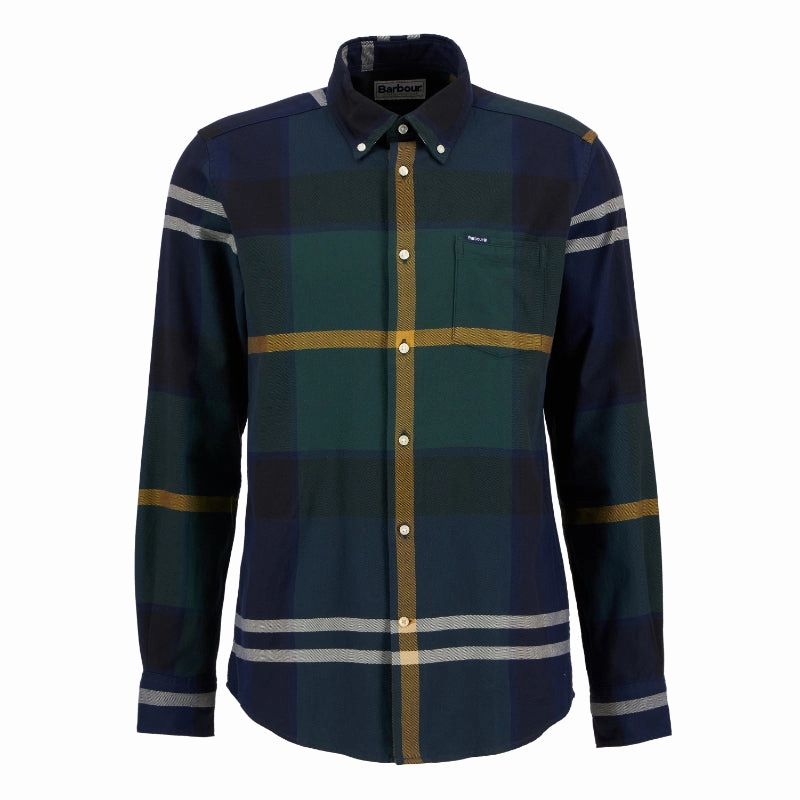 MustShop Sale Barbour Dunoon Mens Tailored Shirt - Seaweed Tartan