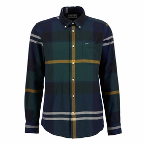 MustShop Sale Barbour Dunoon Mens Tailored Shirt - Seaweed Tartan