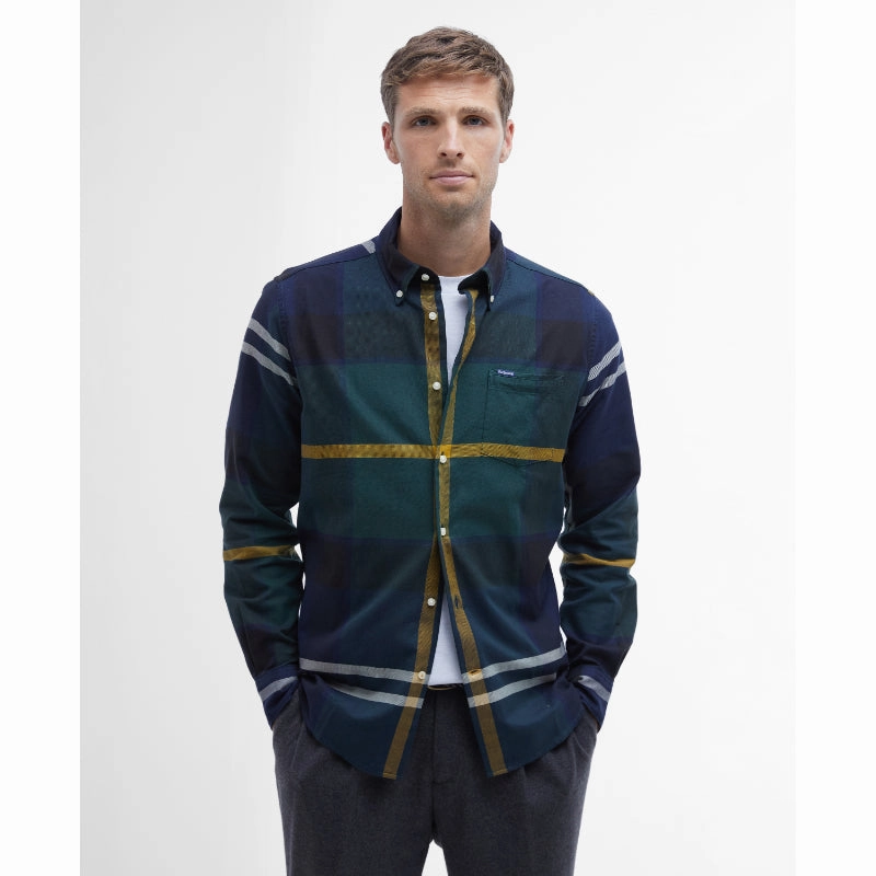 Barbour Dunoon Mens Tailored Shirt - Seaweed Tartan Price Drop Today Shop the Best Deals