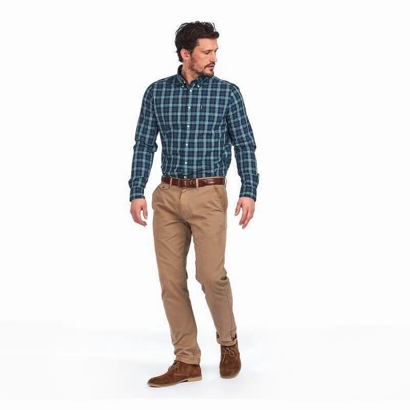 Limited Time Offer Barbour Highland Check 8 Mens Tailored Shirt - Forest
