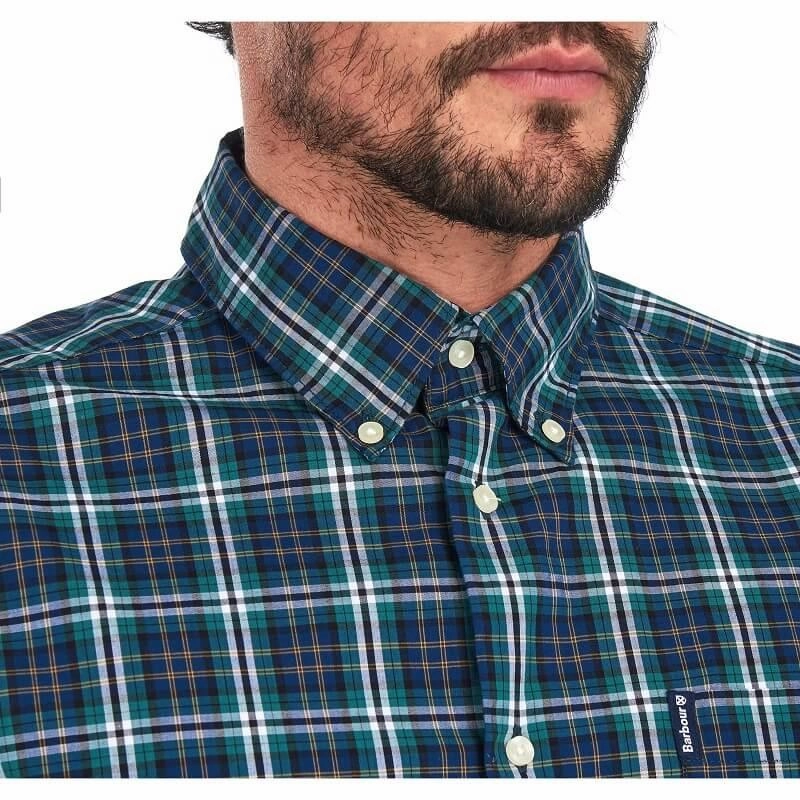 Grab Save Today Clearance Blowout Barbour Highland Check 8 Mens Tailored Shirt - Forest
