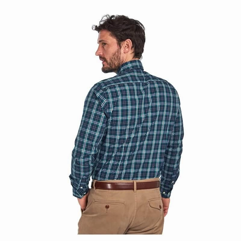 Special Offer Inside Barbour Highland Check 8 Mens Tailored Shirt - Forest