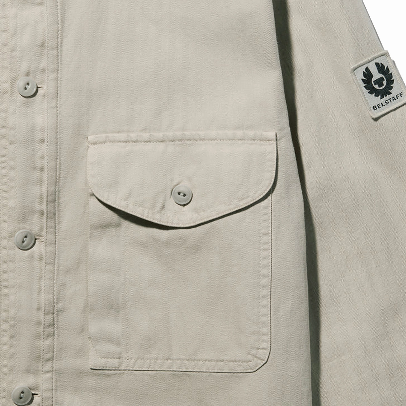 Belstaff Cs60 Overshirt Stone Beige Best Deal Online Clearance Sale Now