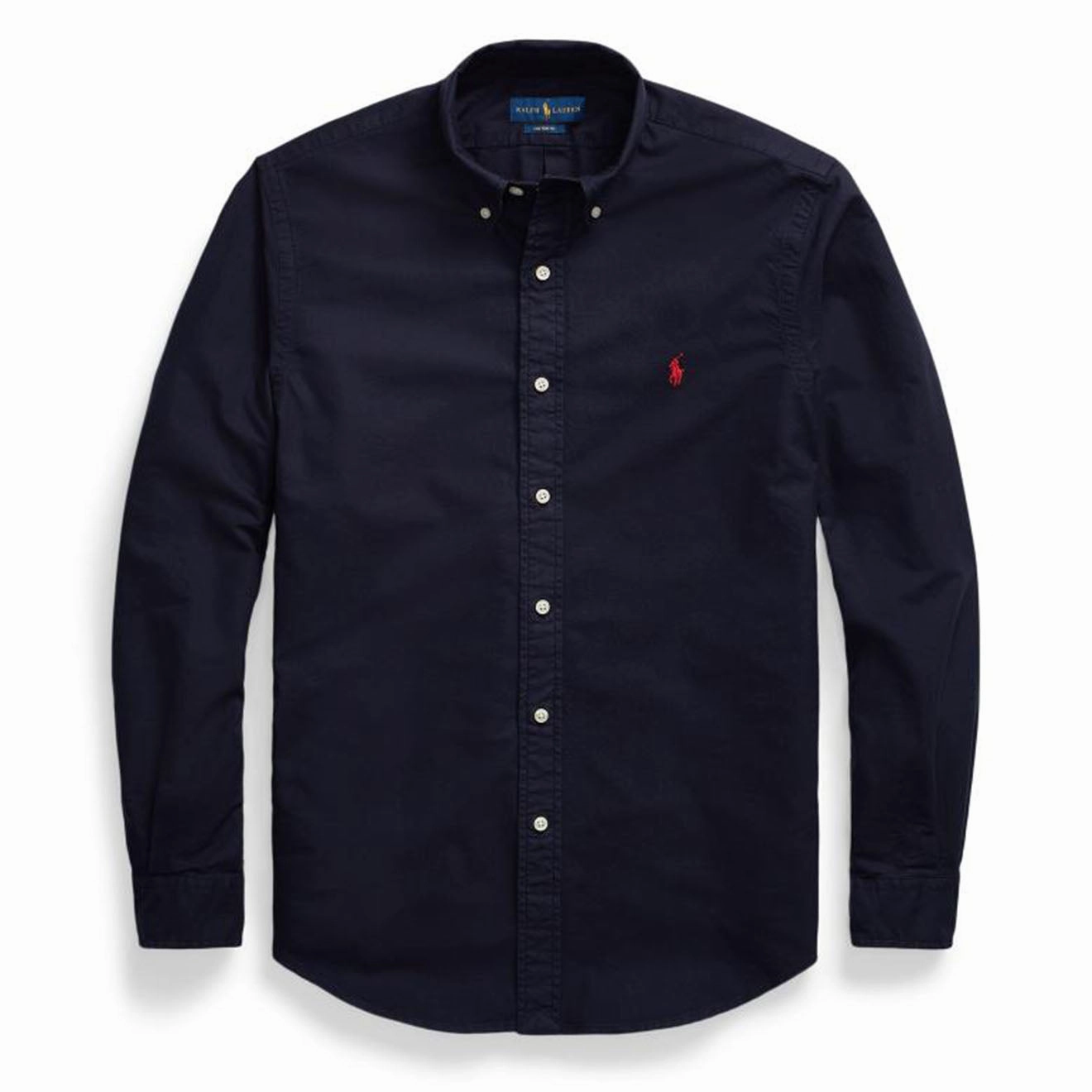 Polo Ralph Lauren Custom Fit Garment-Dyed Oxford Shirt Rl Navy Mega Discount Event
